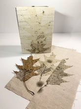 Load image into Gallery viewer, Memory book - running stitch with oak leaf print
