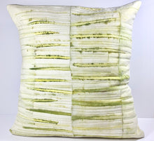 Load image into Gallery viewer, Firegrass stripe  contact print contact dyed cushion cover
