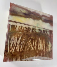 Load image into Gallery viewer, 5 inch square Original botanical print, grape stains  with resin finish
