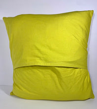 Load image into Gallery viewer, Fire grass contact dyed cushion cover linen stripes
