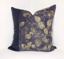 Load image into Gallery viewer, Dark Tangled Eucalyptus - Linen cushion cover.  18 inch square.
