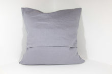 Load image into Gallery viewer, Linen cushion cover with sumac dyed panel. 18 inch square. #2
